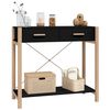 vidaXL Table console Noir 82x38x75 cm Bois d'ing&eacute;nierie