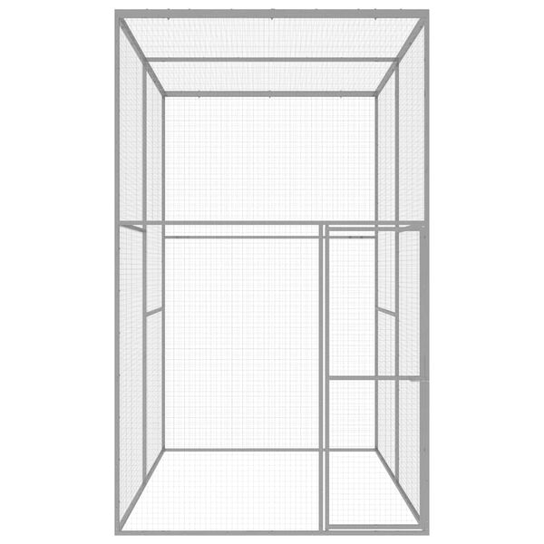 vidaXL Cage pour chat 3x1,5x2,5 m Acier galvanis&eacute;