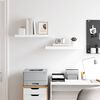 vidaXL &Eacute;tag&egrave;re murale flottante 2 pcs Blanc brillant 60x23,5x3,8cm MDF