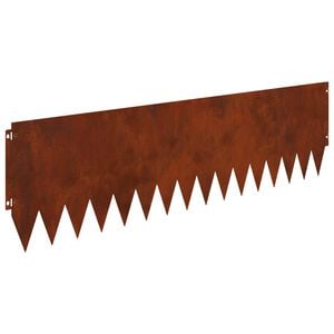 vidaXL Bordure de Pelouse 20 pcs 103 x 30 cm Acier Rouill&eacute;