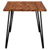 vidaXL Table de jardin avec pieds &eacute;pingle 140x80x75 cm Acacia solide