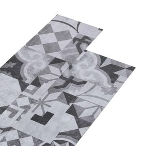 vidaXL Planches de sol Gris 5,26 m&sup2; 18 pi&egrave;ces PVC