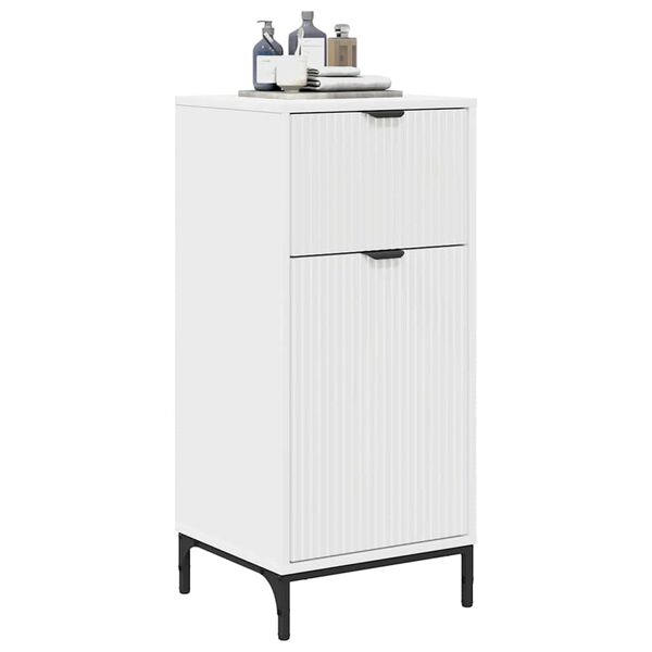 vidaXL Cabinet de salle de bain avec tiroir Blanc 39,5 x 36 x 88 cm