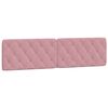 vidaXL Coussin de t&ecirc;te de lit rose 200 cm velours