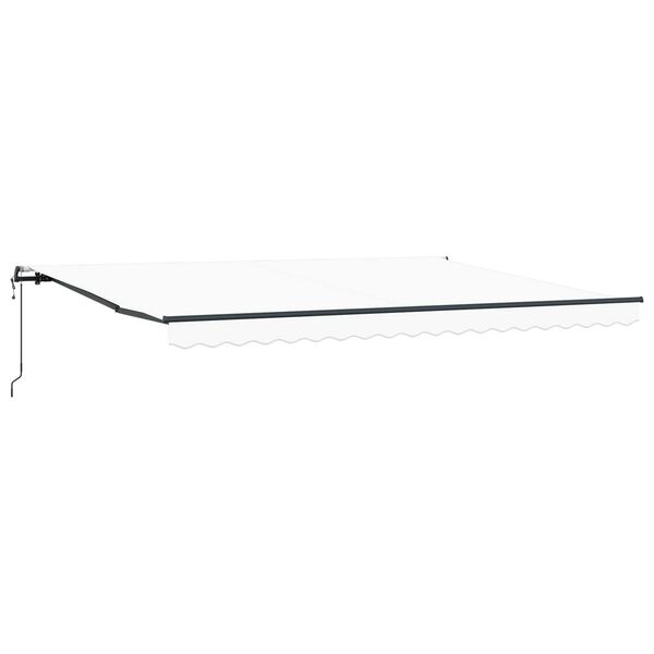 vidaXL Auvent R&eacute;tractable Blanc 450 &times; 300 cm Tissu et Aluminium