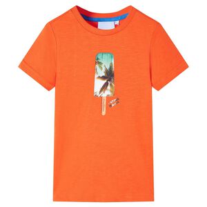 T-shirt pour enfants orange fonc&eacute; 128