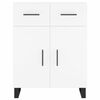 vidaXL Buffet haut Blanc 69,5x34x180 cm Bois d'ing&eacute;nierie