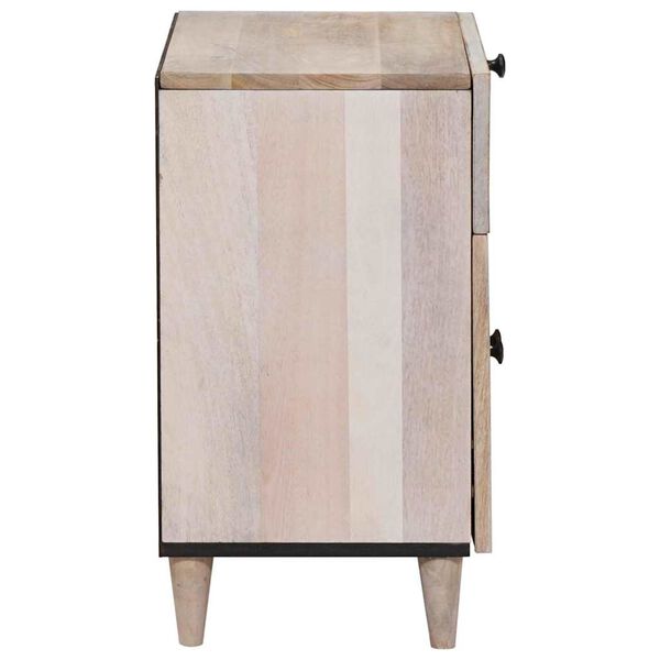 vidaXL Cabinet de chevet Beige 50 x 33 x 60 cm Bois d'acacia massif