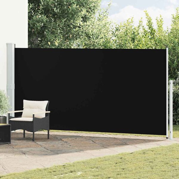 vidaXL Auvent lat&eacute;ral r&eacute;tractable de patio 180x500 cm Noir