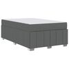 vidaXL Cadre de lit avec matelas Gris fonc&eacute; 120 x 200 cm tissu