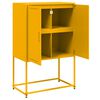 vidaXL Buffet haut jaune moutarde 68,5x38,5x107 cm acier