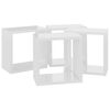vidaXL &Eacute;tag&egrave;res cube murales 4 pcs Blanc brillant 26x15x26 cm