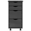 vidaXL Armoire roulante avec tiroirs MOSS gris bois de pin solide
