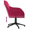 vidaXL Chaise pivotante de bureau Rouge bordeaux Velours