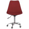 vidaXL Chaise pivotante de bureau Rouge bordeaux Tissu