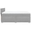 vidaXL Sommier &agrave; lattes de lit avec matelas Gris clair 160x200cm Tissu
