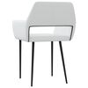 vidaXL Chaises &agrave; manger lot de 2 blanc similicuir