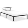 vidaXL Cadre de lit sans matelas noir m&eacute;tal 90x200 cm
