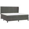 vidaXL Sommier &agrave; lattes de lit et matelas Gris fonc&eacute; 200x200cm Velours