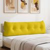 vidaXL Coussin de Dos Jaune 160 x 24 x 50 cm Velours