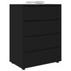 vidaXL Armoires de rangement 2 pcs Noir 80 x 48 x 105 cm