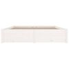 vidaXL Cadre de lit sans matelas avec tiroirs blanc 140x200 cm