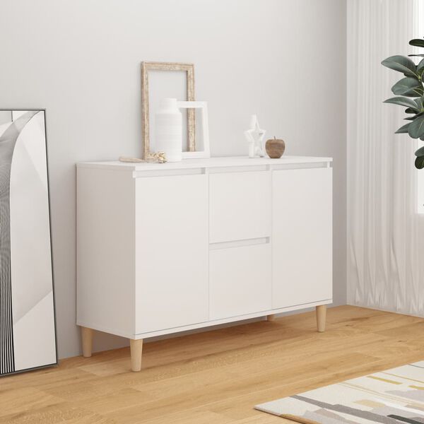 vidaXL Buffet blanc 101x35x70 cm bois d'ing&eacute;nierie