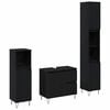 vidaXL Ensemble de mobilier de salle de bain 3 pcs Ch&ecirc;ne noir