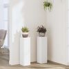 vidaXL Supports pour plantes 2 pcs blanc 17x17x60 cm bois d'ing&eacute;nierie