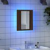 vidaXL Armoire &agrave; miroir LED de salle de bain ch&ecirc;ne marron 40x12x45 cm