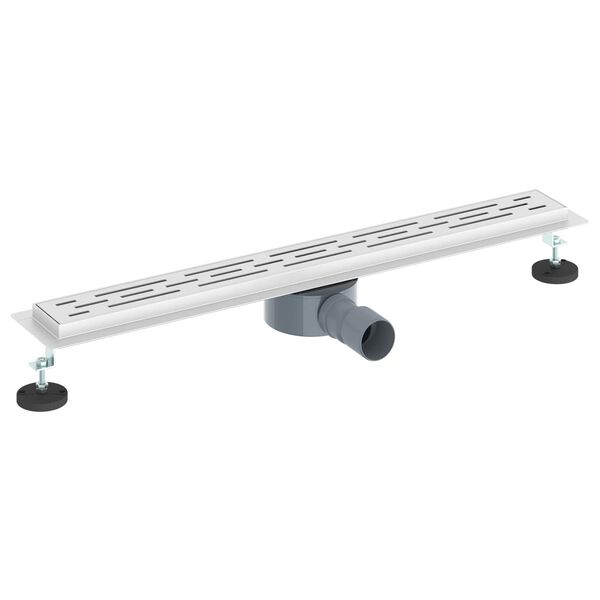 vidaXL Drain de douche avec couvercle en verre et siphon &agrave; 360&deg; 70 cm