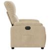 vidaXL Fauteuil inclinable électrique crème tissu microfibre