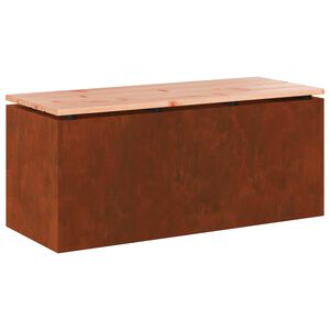 vidaXL Banc de jardin Rouill&eacute; 100 x 40 x 43 cm