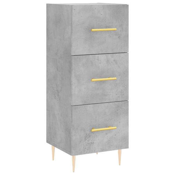 vidaXL Buffet Gris b&eacute;ton 34,5x34x90 cm Bois d'ing&eacute;nierie