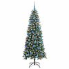 vidaXL Sapin de No&euml;l artificiel Vert 180 cm PVC, plastique et acier