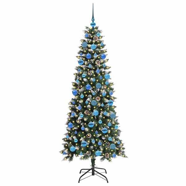 vidaXL Sapin de No&euml;l artificiel Vert 180 cm PVC, plastique et acier