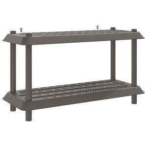 vidaXL Unit&eacute; de rangement 2 niveaux 100 x 40 x 55,5 cm PP Gris clair