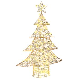 vidaXL Sapin de No&euml;l 120 LED Blanc chaud 120,5 cm PET