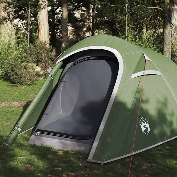 vidaXL Tente de camping tunnel 3 personnes vert imperm&eacute;able