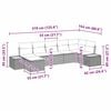 vidaXL Ensemble de canap&eacute; de jardin avec coussin 8 pcs Gris Polyrotin