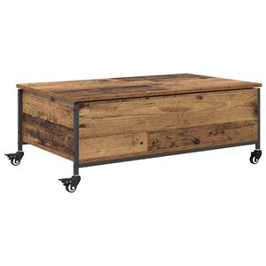 vidaXL Table basse Bois Ancien 91 x 55 x 32 cm Bois d'ing&eacute;nierie