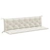 vidaXL Coussins de banc de jardin lot de 2 cr&egrave;me m&eacute;lang&eacute; tissu