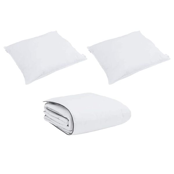 vidaXL Duvet d'hiver avec oreiller 3 pcs Blanc Plume de canard