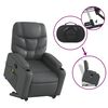 vidaXL Fauteuil inclinable de massage Gris Similicuir