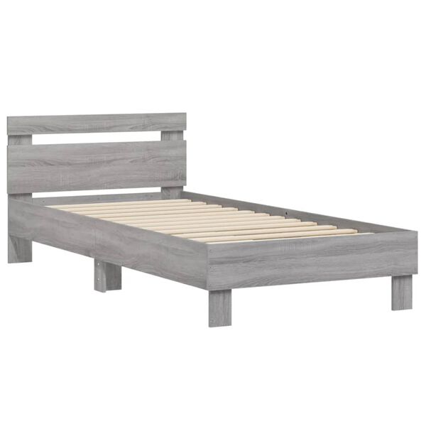 vidaXL Cadre de lit sans matelas avec t&ecirc;te de lit 90x200 cm