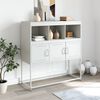 vidaXL Buffet blanc 100,5x39x107 cm acier