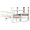 vidaXL Lit biblioth&egrave;que sans matelas blanc 120x200 cm bois pin massif