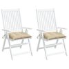 vidaXL Coussins de chaise lot de 2 beige 40x40x7 cm tissu oxford