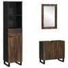 vidaXL Ensemble de mobilier de salle de bain 3 pcs Brun Noy&eacute;