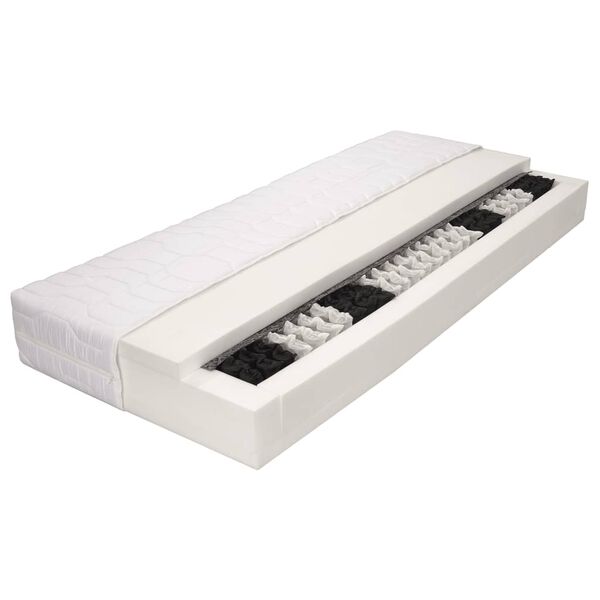 vidaXL Matelas 100 x 200 cm 7 zones Ressort ensach&eacute; 20 cm H2